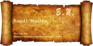 Bagdi Mónika névjegykártya