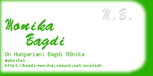 monika bagdi business card